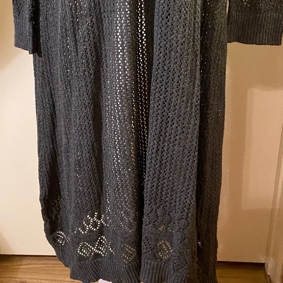 Grey Long Open Duster XL - Picture 3 of 9